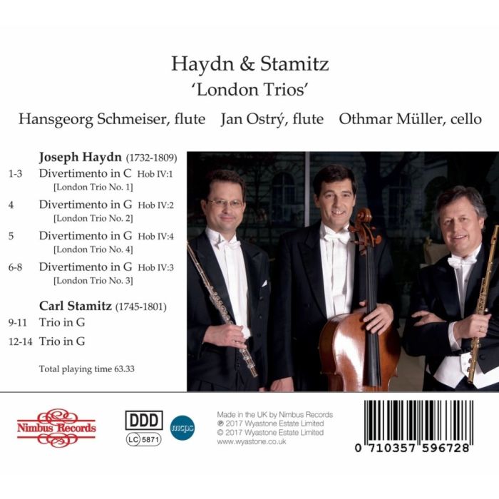 Haydn & Stamitz: London Trios for 2 Flutes & Cello - slide-1