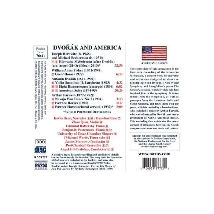 Dvořák and America - Hiawatha Melodrama; American Suite; Navajo War Dance; Pawnee Horses - slide-1