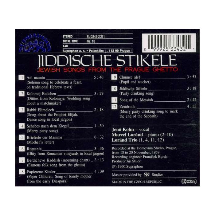Jiddische Stikele - Jewish Songs from the Prague Ghetto - slide-1