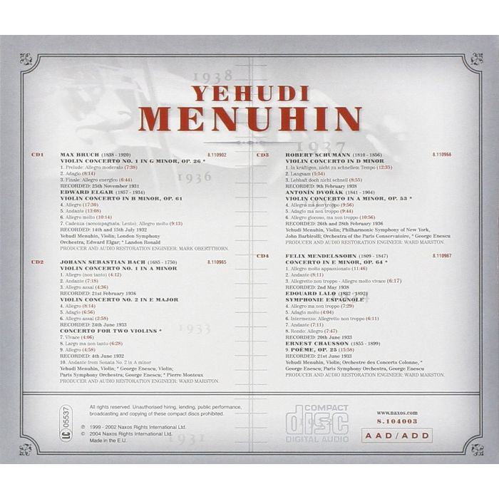 Yeuhudi Menuhin plays the Great Concertos - slide-1