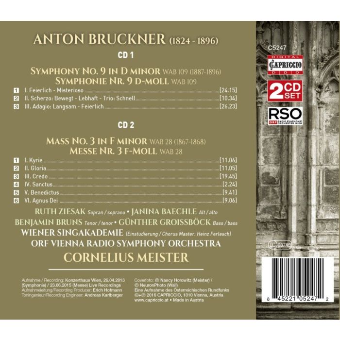Bruckner: Symphony No. 9; Mass No. 3 - slide-1
