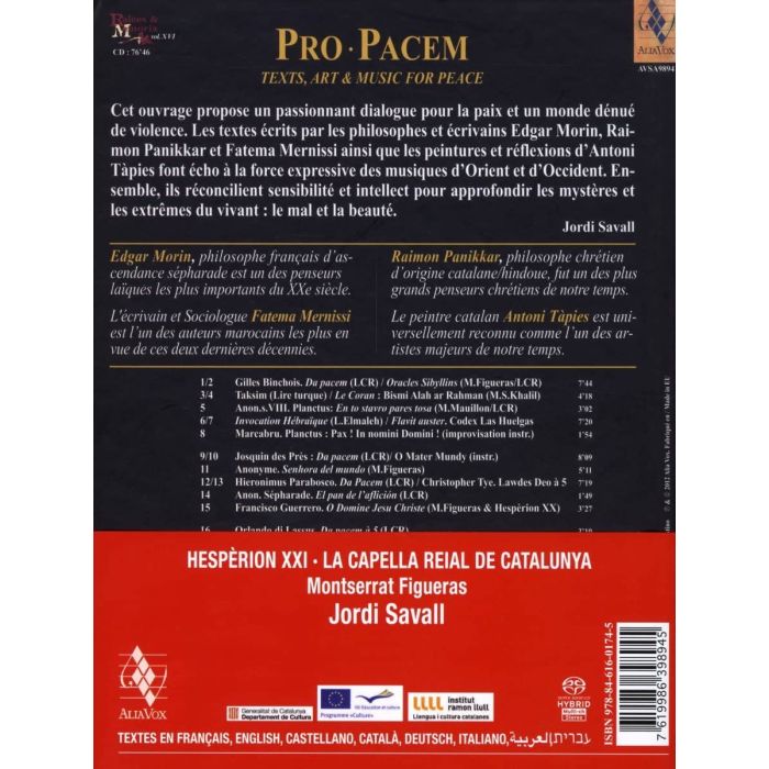 Pro Pacem: Binchois / des Près / Tye / Guerrero / Purcell / Pärt - slide-1