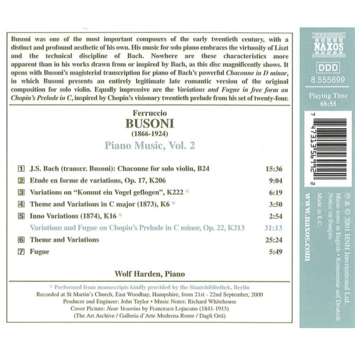 BUSONI: Piano Music, Vol. 2 - slide-1