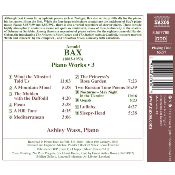 Bax: Piano Works, Vol. 3 - slide-1