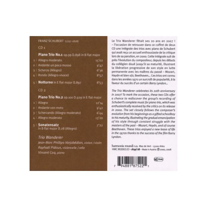  Schubert - Piano Trios Nos. 1 & 2 - slide-1