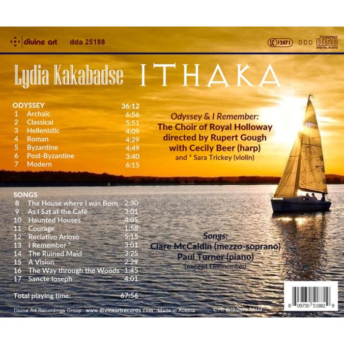 Kakabadse: Ithaka - choral & vocal works - slide-1