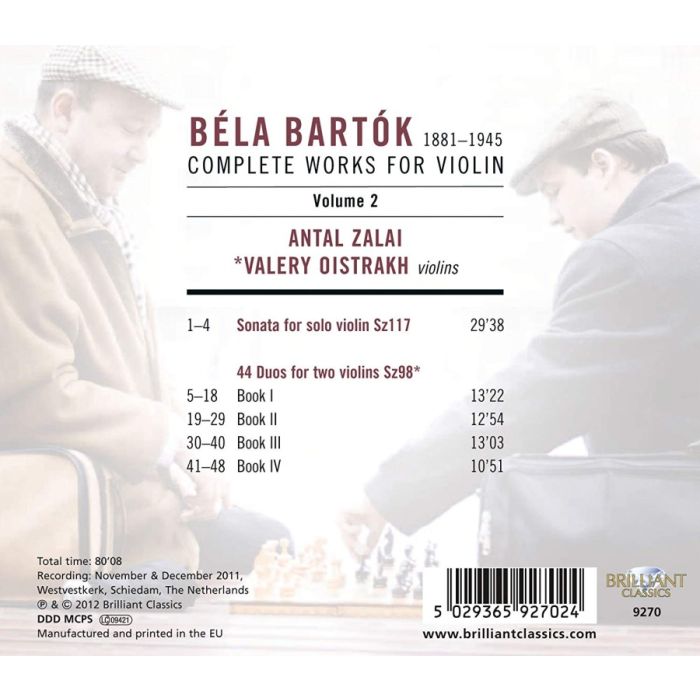 Bartok: Complete Works for Violin Vol. 2 - slide-1