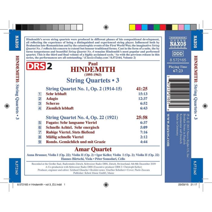 Hindemith: String Quartets Vol. 3 - Nos. 1 & 4 - slide-1