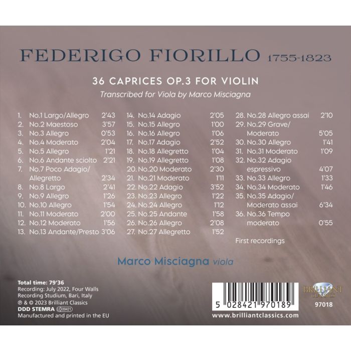 Fiorillo: 36 Caprices Op. 3 for Violin - slide-1