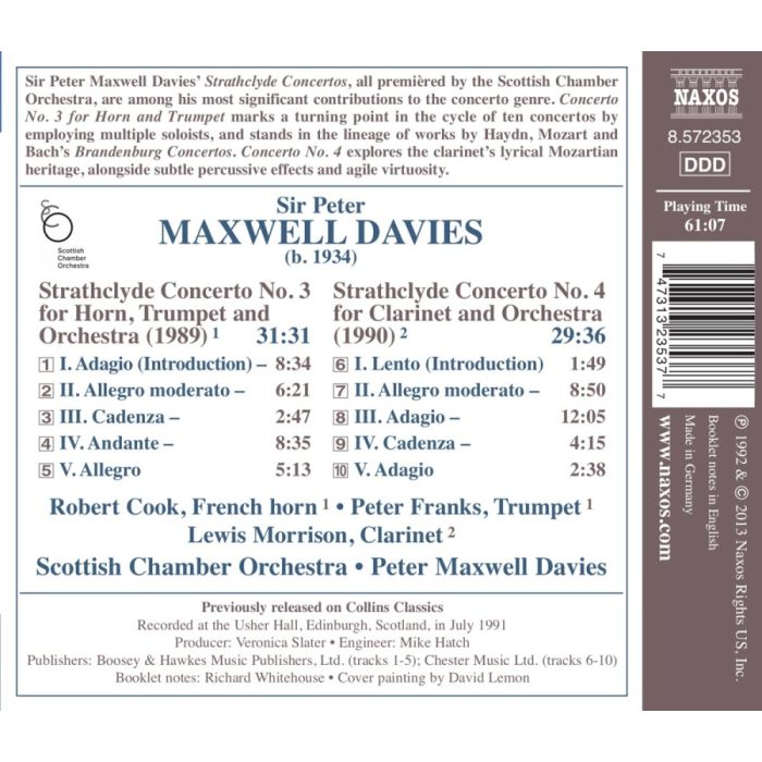 Maxwell Davies: Strathclyde Concertos Nos. 3 & 4 - slide-1