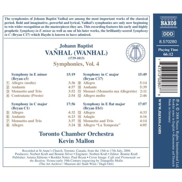 Vanhal: Symphonies, Vol. 4 - slide-1