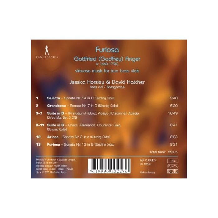 Gottfried Finger (ok. 1660-1730): Furiosa - virtuoso music for two bass viols - slide-1