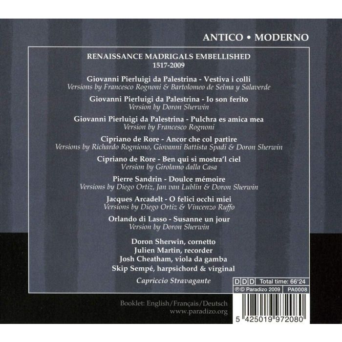 ANTICO - MODERNO  -  madrygały renesansowe w wersji instrumentalnej - slide-1