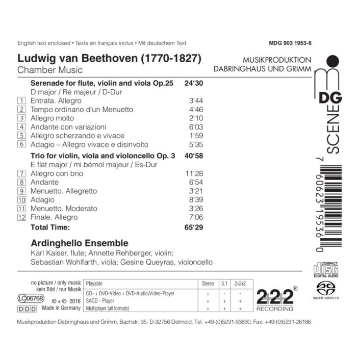 Beethoven: Seranade op. 25; Trio op. 3 - slide-1