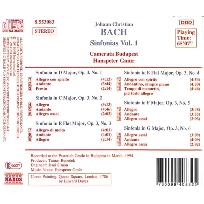 BACH J. Chr.: Sinfonias Vol. 1 - slide-1