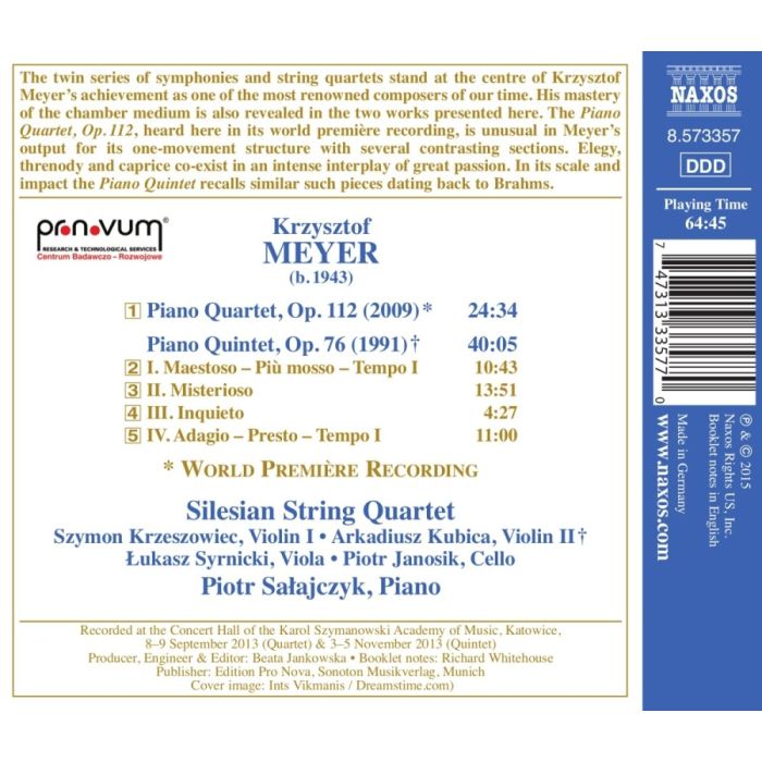 Meyer: Piano Quartet & Piano Quintet - slide-1
