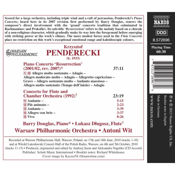Penderecki: Piano Concerto ‘Resurrection’, Concerto for Flute and Chamber Orchestra - slide-1
