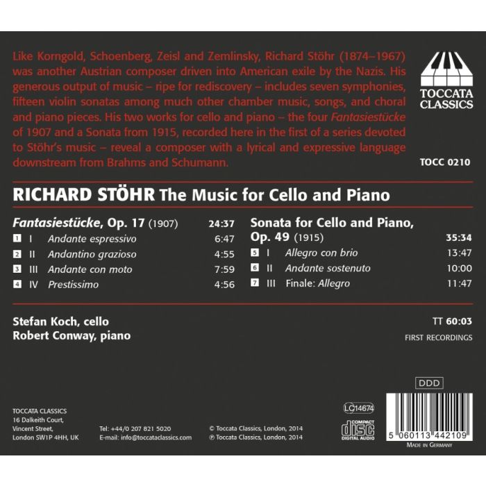 Stöhr: Chamber Music Vol. 1 - Works for Cello and Piano - slide-1