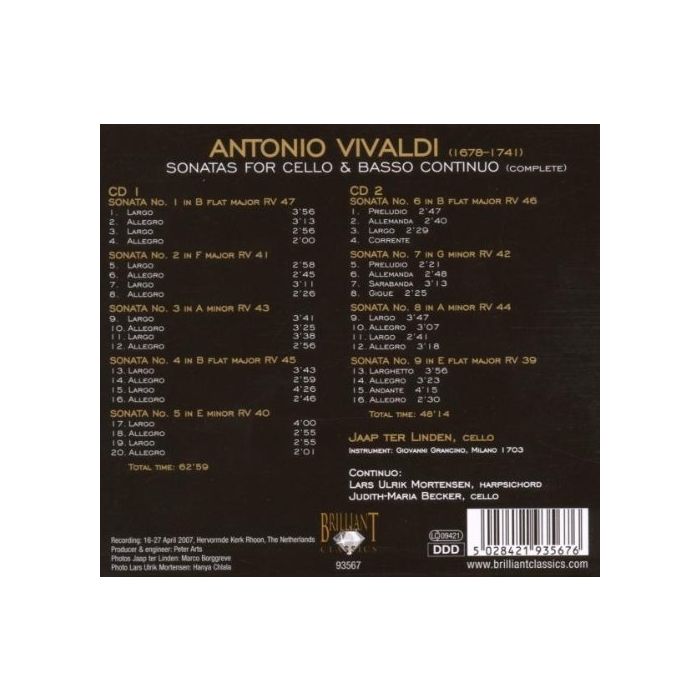 Vivaldi: Cello Sonatas - slide-1