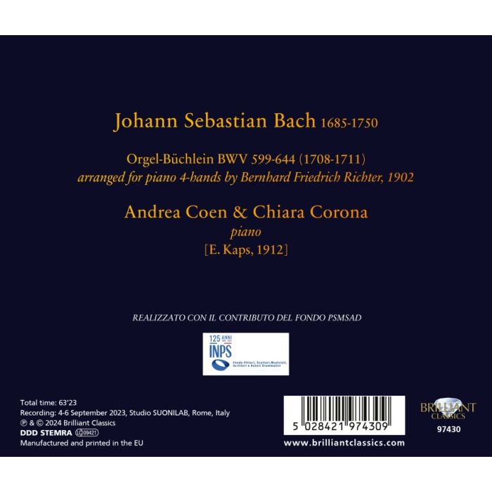 Bach: Orgelbüchlein arranged for piano 4-hands - slide-1