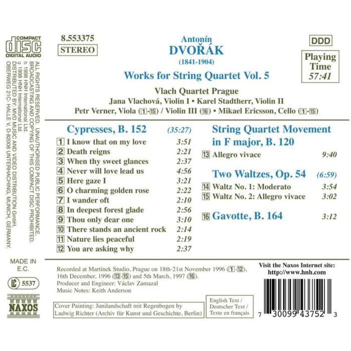 DVORAK: String Quartets, Vol. 5 - slide-1