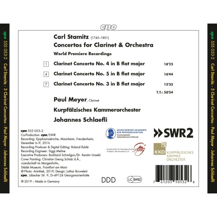 Stamitz: Clarinet Concertos 3 - 5 - slide-1