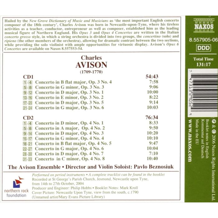 AVISION: Six Concertos, Op. 3; Eight Concertos, Op. 4 - slide-1