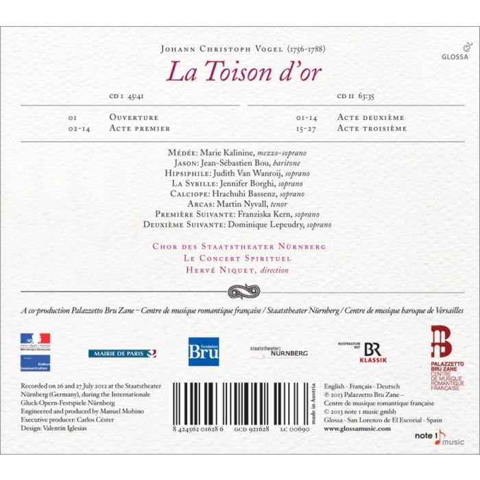 Vogel: La Toison d'or, Tragédie lyrique, Paris, 1786 - slide-1