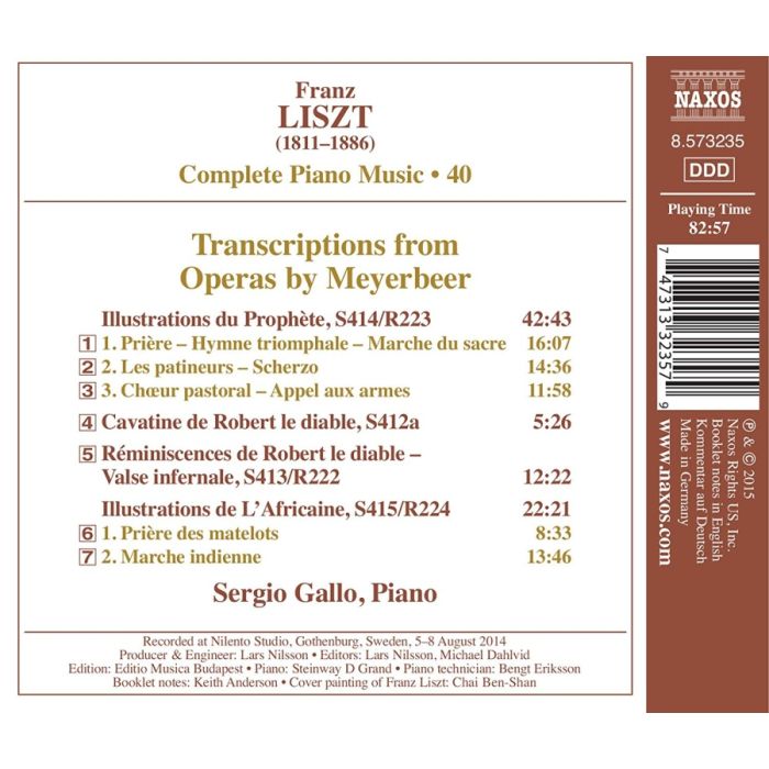 Liszt: Complete Piano Music Vol. 40 - Transcriptions from Operas by Meyerbeer - slide-1