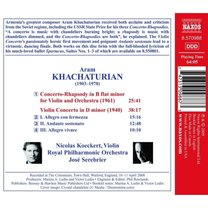 Khachaturian: Violin Concerto, Concerto-Rhapsody - slide-1