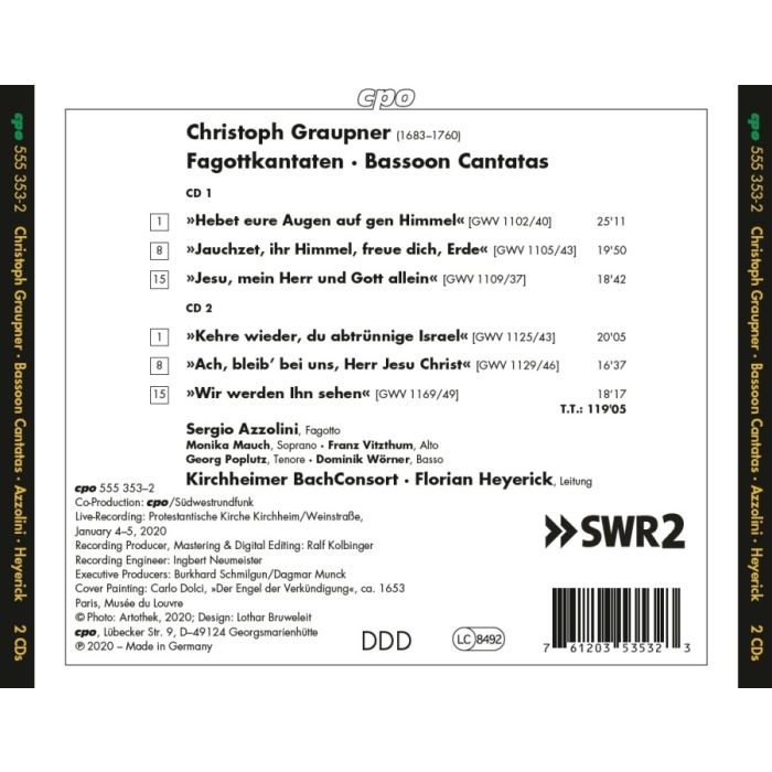 Graupner: Bassoon Cantatas - slide-1