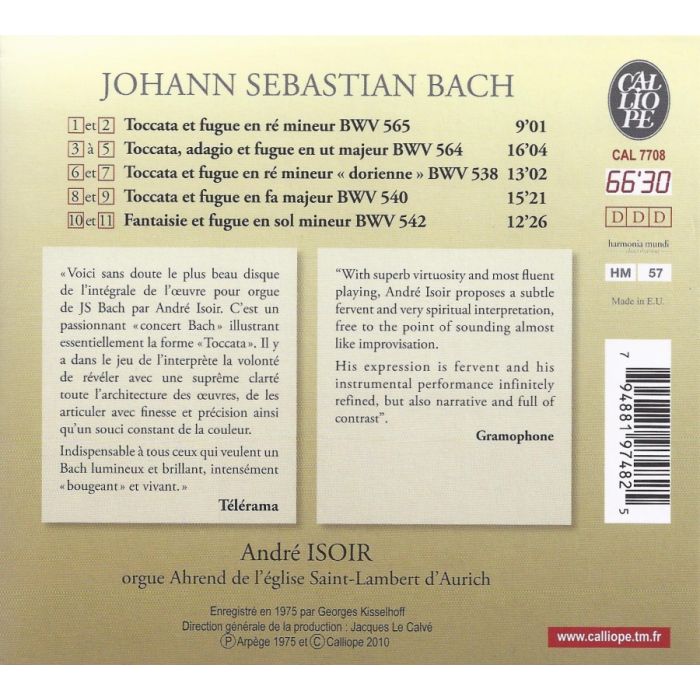 Bach: Les 4 Toccatas et Fugues - slide-1