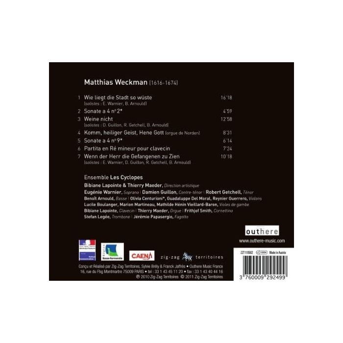 Weckman: Abendmusiken - Concerti Vocale, Sonate, Partite - slide-1