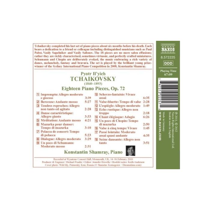 Tchaikovsky: 18 Piano Pieces Op. 72 - slide-1