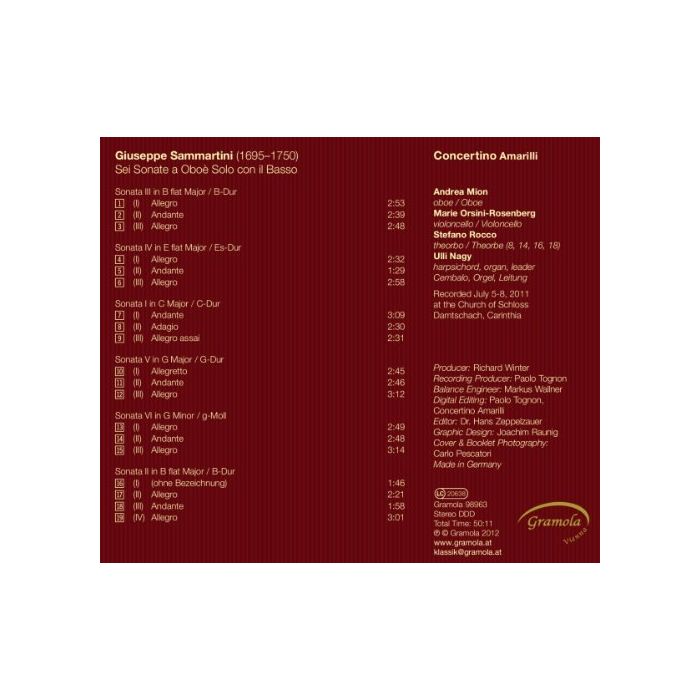 Sammartini: Sei Sonate a Oboe - slide-1