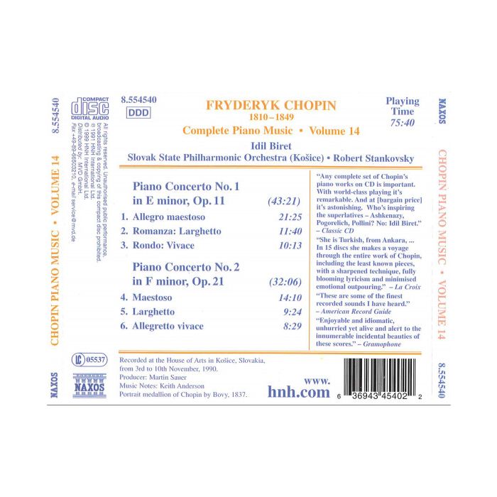 CHOPIN: Piano Music - Piano Concerto Nos. 1 And 2 - slide-1