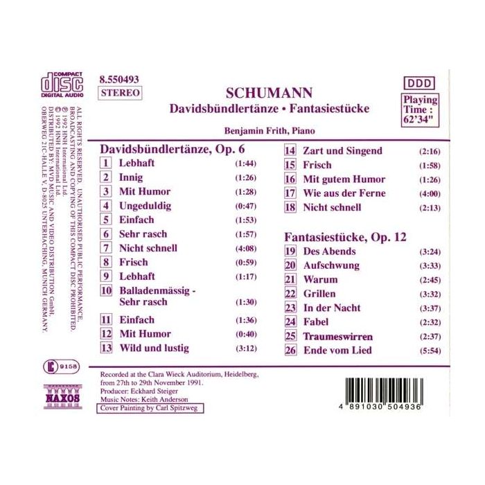 Schumann: Davidsbundlertanze, Op. 6, 8 Fantasiestücke, Op. 12 - slide-1
