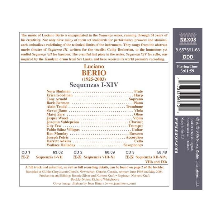 BERIO: Sequenzas I - XIV - slide-1