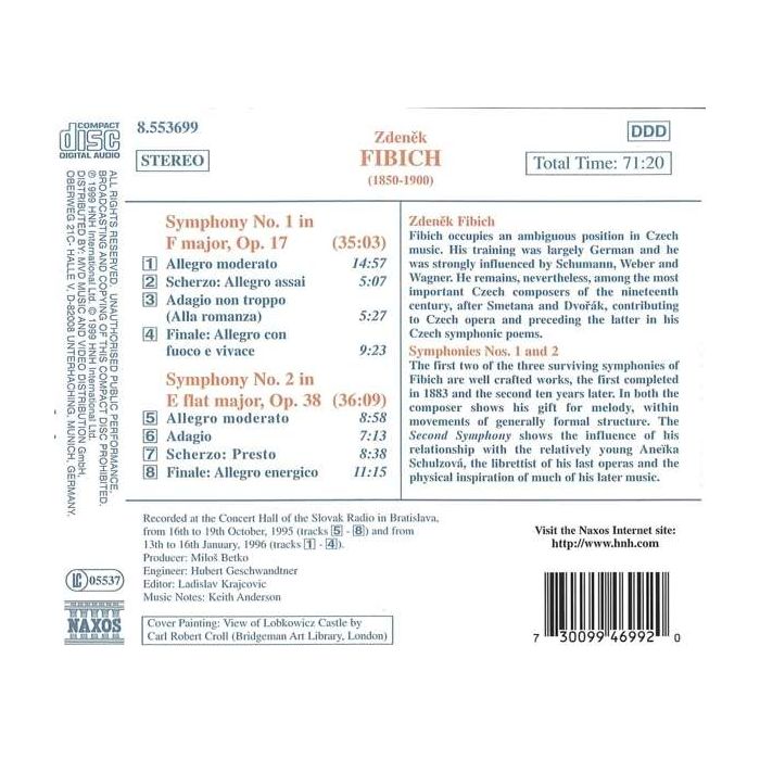 FIBICH: Symphonies nos. 1 & 2 - slide-1