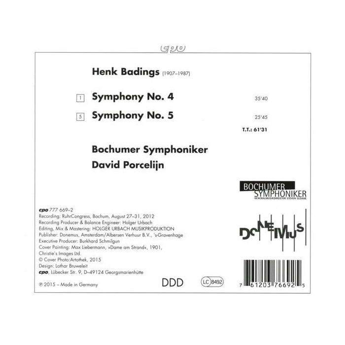 Badings: Symphonies 4 & 5 - slide-1