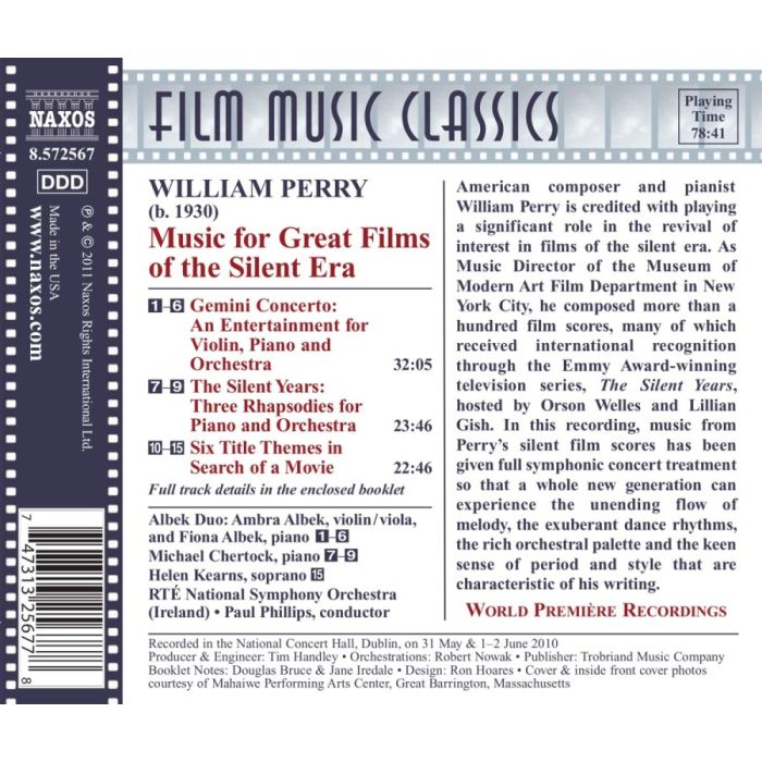 PERRY: Music for Great Films of the Silent Era, Vol. 1 - slide-1