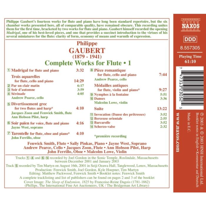 GAUBERT: Works for Flute, Vol. 1 - slide-1