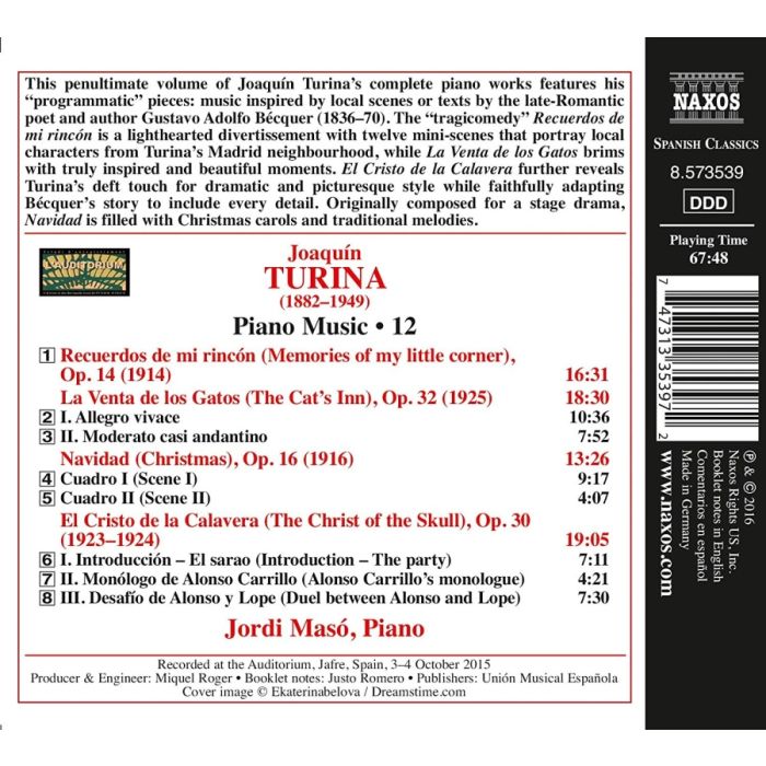 Turina: Piano Music Vol. 12 - Recuerdos de mi rincón - slide-1