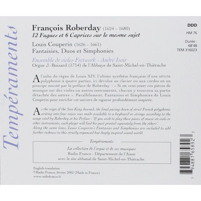 Roberday: Les Fugues Et Caprices - slide-1