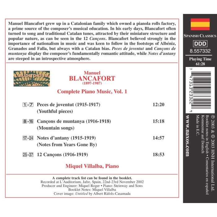 BLANCAFORT: Piano music - slide-1