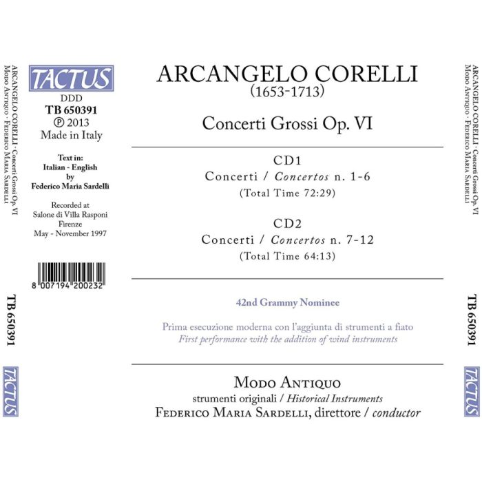 Arcangelo Corelli: Concerti Grossi op. 6 - Nos. 1 - 12 - slide-1