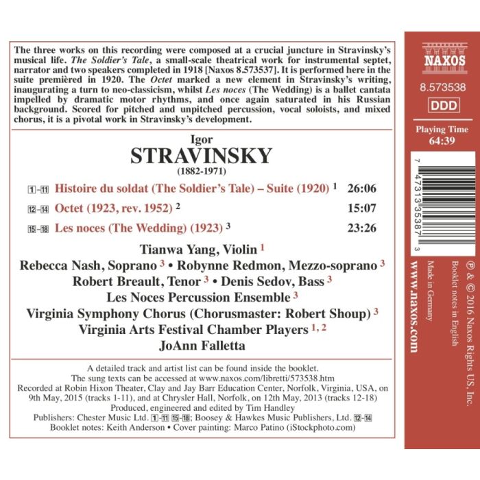 Stravinsky: Soldier's Tale Suite; Octet; Les Noces - slide-1