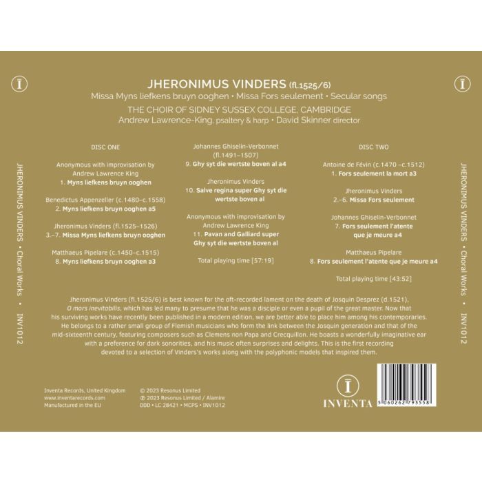 Vinders: Masses; Songs - slide-1
