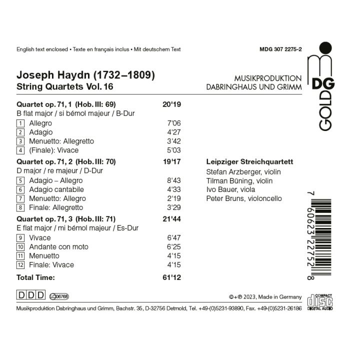 Haydn: String Quartets Vol. 16 - slide-1