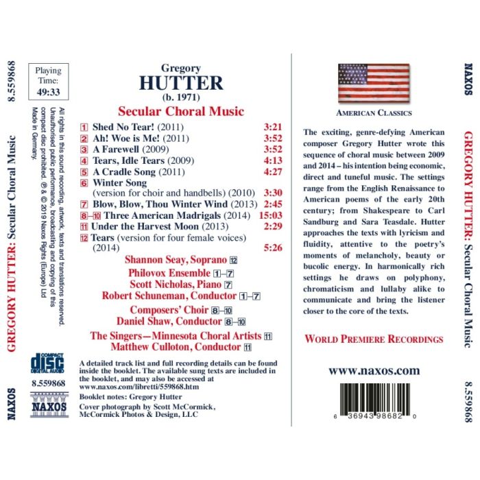 Hutter: Secular Choral Music - slide-1